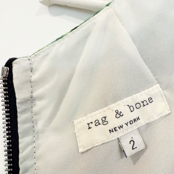 Rag & Bone 100% Silk Tribeca Abstract Mini Dress Party Luxury Contemporary 2 - Picture 4 of 10